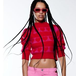 Zara knit heart sweater
